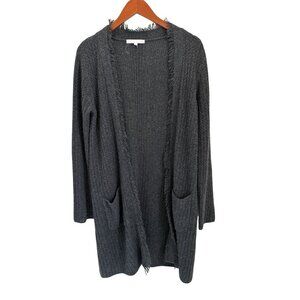The Cashmere Project Cashmere Cardigan With Fringe Detail & Pockets